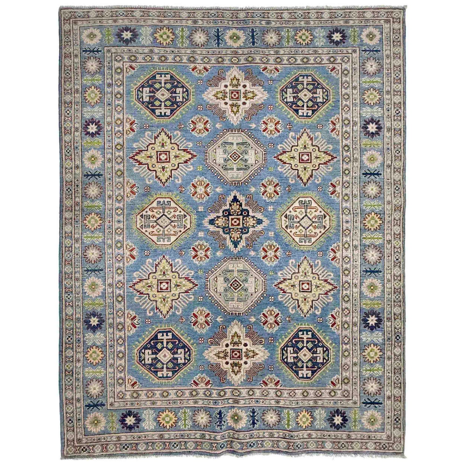 Hand knotted Kazak Rugs 4' 8" x 6' 11" ft / 143 x 211 cm - No. R37613