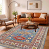 Handmade Kazak Area Rug 4' 10" x 6' 8" ft / 148 x 202 cm - No.R37614