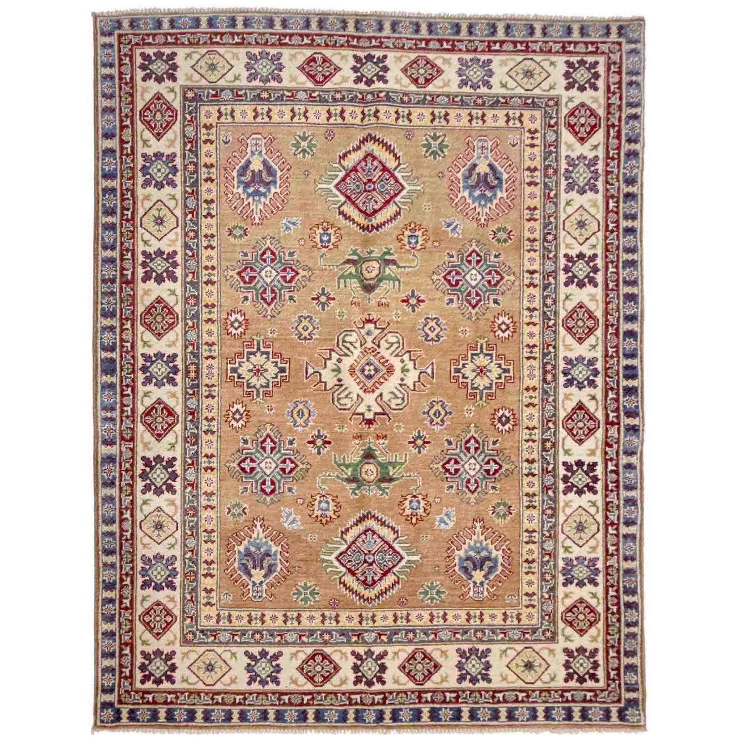 Hand knotted Kazak Rugs 5' 1" x 6' 7" ft / 156 x 201 cm - No. R37617
