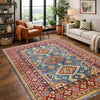 Hand knotted Kazak Carpet 4' 2" x 5' 11" ft / 127 x 181 cm - No. R37621