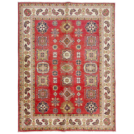 Handmade Kazak Area Rug 4' 11" x 6' 4" ft / 149 x 193 cm - No. R37629