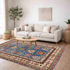 Handmade Kazak Area Rug 4' 0" x 6' 1" ft / 122 x 186 cm - No. R37631