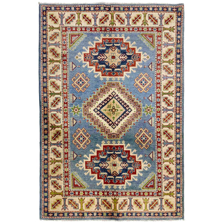 Oriental Kazak Rug 4' 0" x 5' 11" ft / 122 x 180 cm - No. R37634