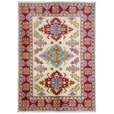 Oriental Kazak Rug 4' 0" x 5' 8" ft / 121 x 172 cm - No. R37635