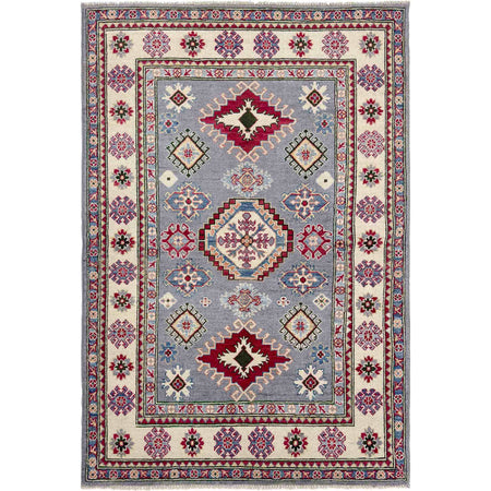 Hand knotted Kazak Rugs 4' 0" x 6' 0" ft / 123 x 183 cm - No. R37636