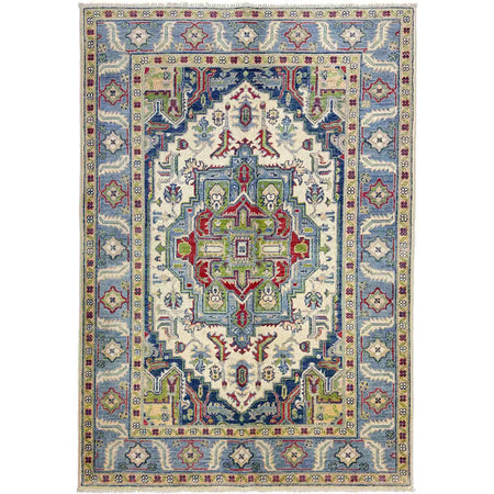 Hand Woven Heriz Design Carpet 3' 11" x 5' 11" ft / 120 x 180 cm - No. R37637