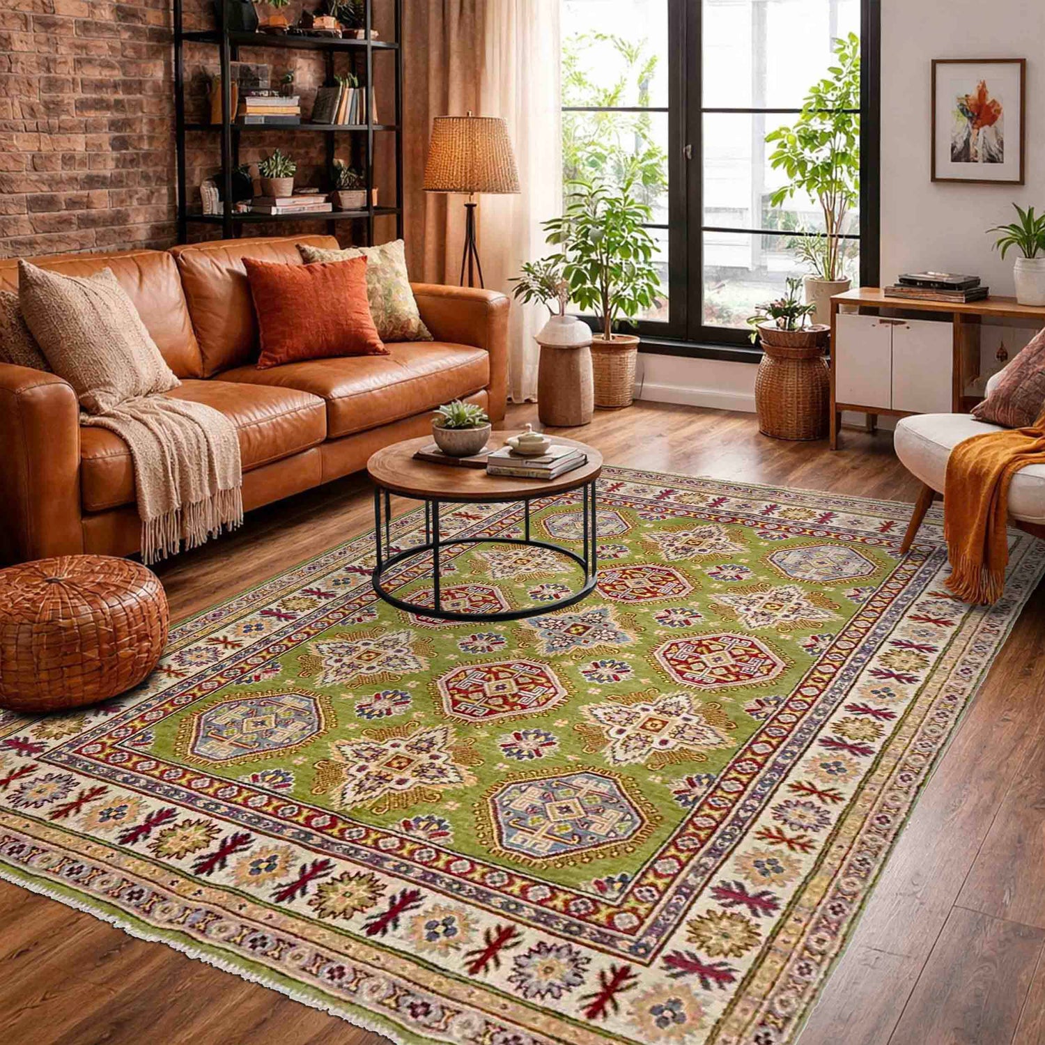 Oriental Kazak Rug 5' 1" x 6' 10" ft / 155 x 208 cm - No. R37639