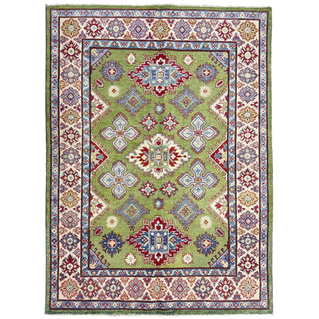 Green Color Kazak Rug 5' 0" x 6' 9" ft / 152 x 206 cm - No. R37640