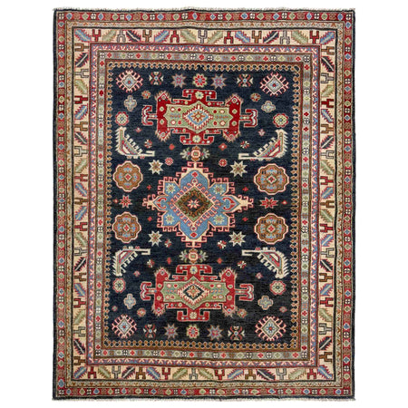 Multi Color Kazak Rug 4' 8" x 6' 8" ft / 142 x 202 cm - No. R37644