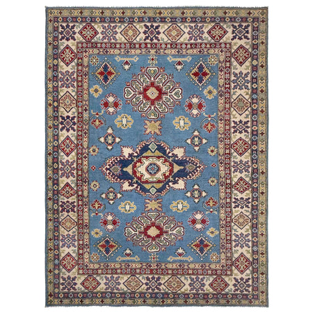 Hand Knotted Kazak Oriental Rug 5' 8" x 7' 11" ft / 173 x 242 cm - No. R37645