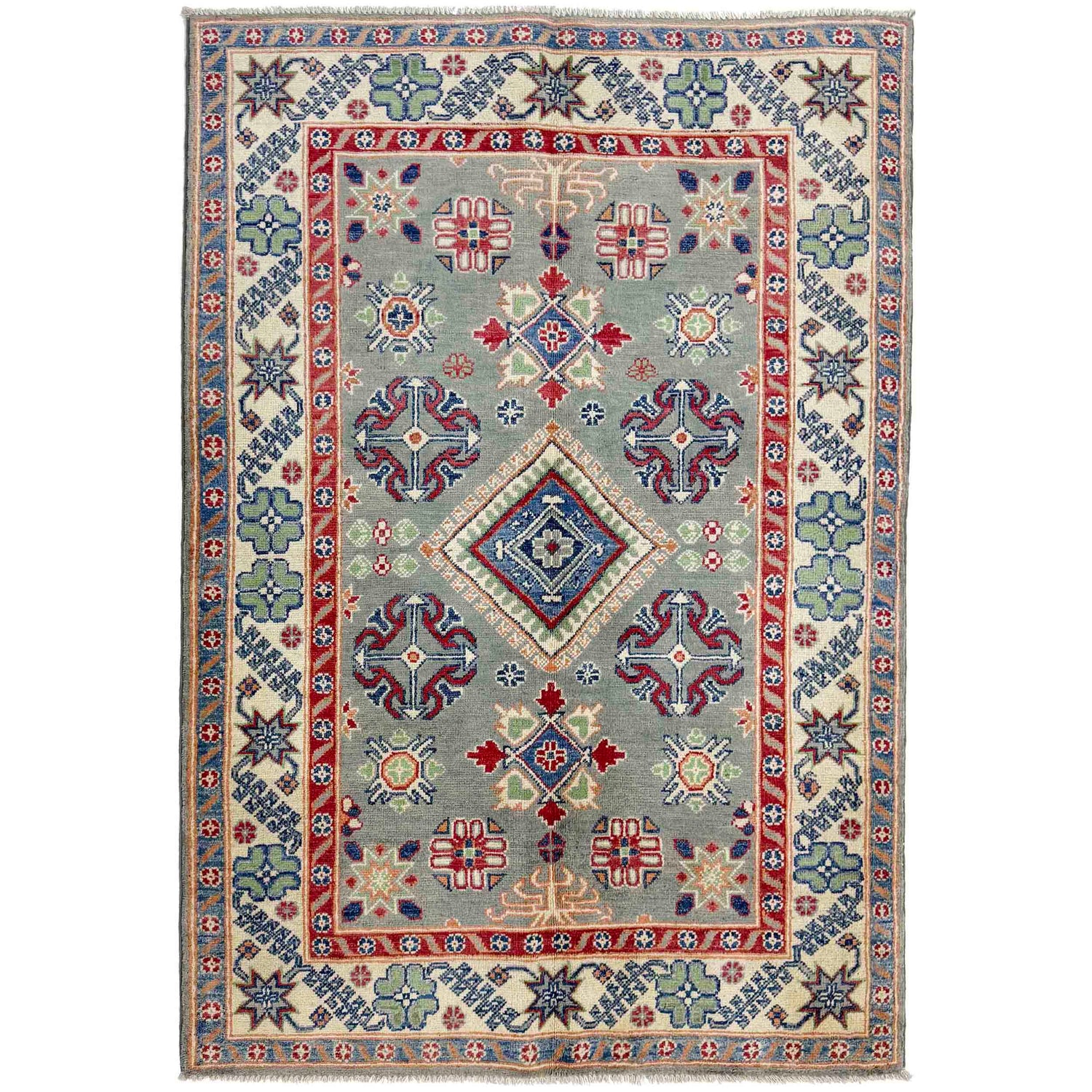 Hand knotted Kazak Rugs 4' 0" x 5' 9" ft / 122 x 175 cm - No. R37651
