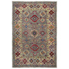 Gray Color Kazak Rug 3' 11" x 5' 10" ft / 120 x 179 cm - No. R37652
