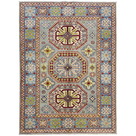 Hand knotted Kazak Carpet 3' 11" x 5' 8" ft / 120 x 172 cm - No. R37654