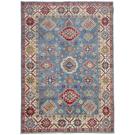 Handmade Kazak Area Rug 5' 5" x 7' 10" ft / 166 x 239 cm - No. R37656
