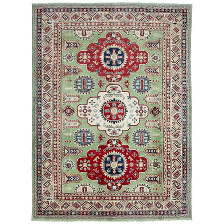 Hand knotted Kazak Carpet 5' 8" x 8' 1" ft / 172 x 246 cm - No. R37658