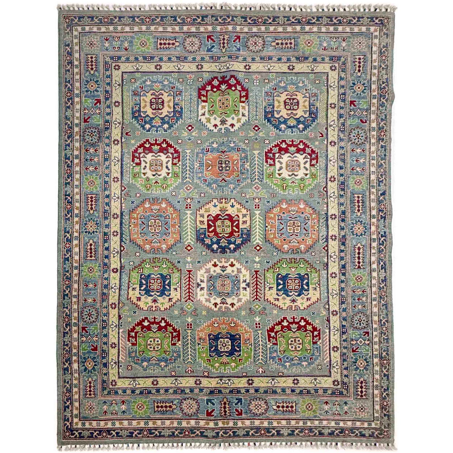 Oriental Style Waziri Area Rug 5' 6" x 8' 4" ft / 168 x 253 cm - No. R37659