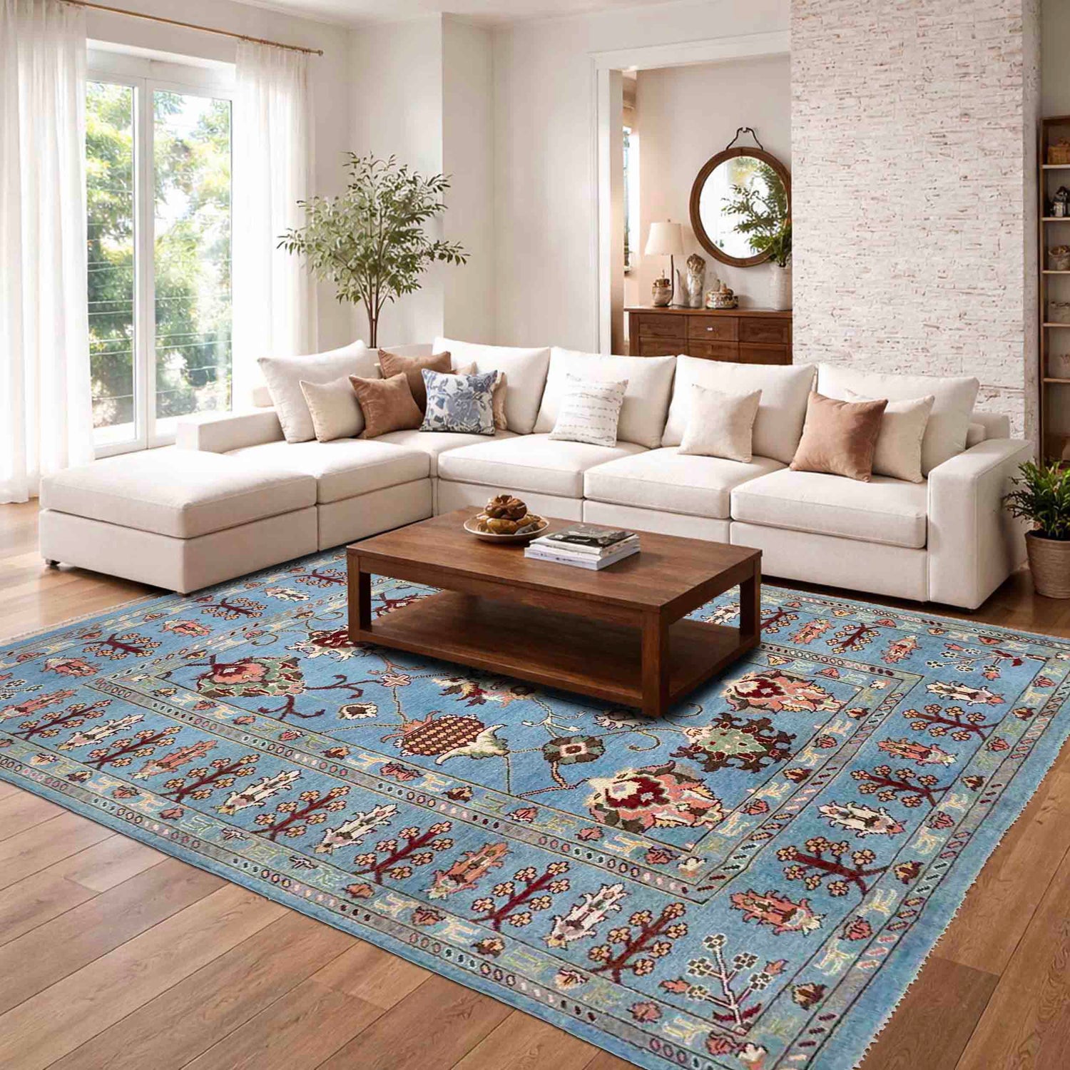 Handmade Sultani Area Rug 5' 7" x 7' 8" ft / 170 x 234 cm - No. R37660