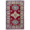 Hand knotted Kazak Carpet 1' 11" x 3' 1" ft / 59 x 93 cm - No. R37666