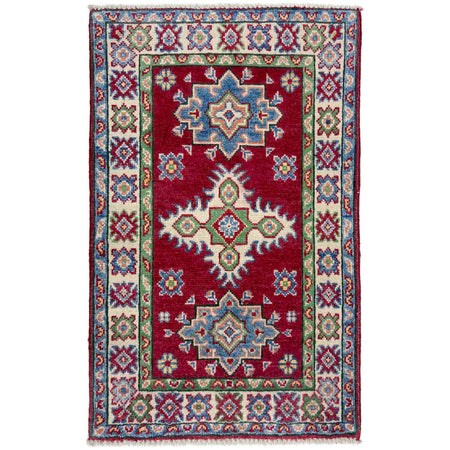 Hand knotted Kazak Carpet 1' 11" x 3' 1" ft / 59 x 93 cm - No. R37666