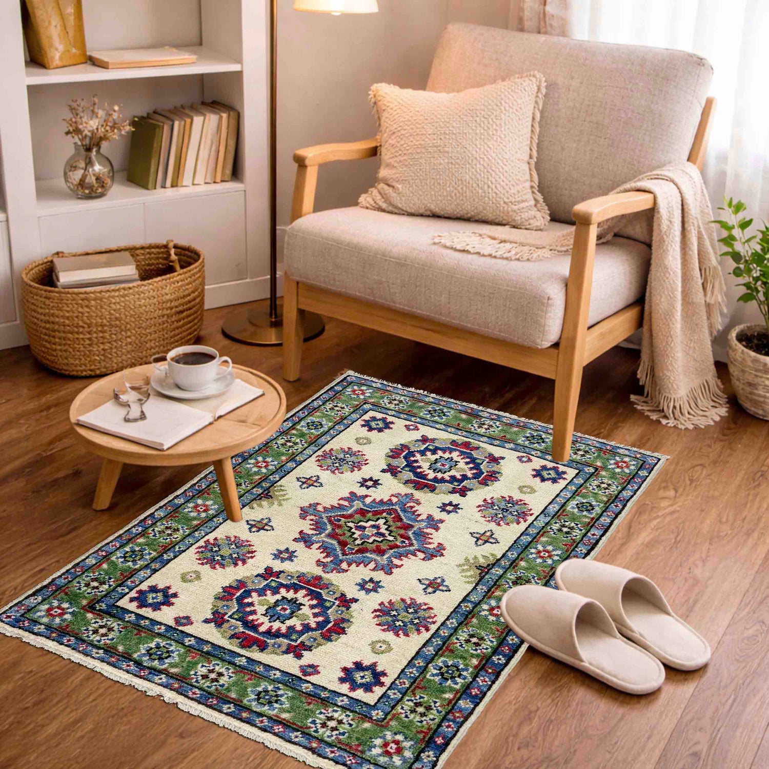 Handmade Kazak Area Rug 2' 0" x 3' 0" ft / 60 x 91 cm - No. R37667