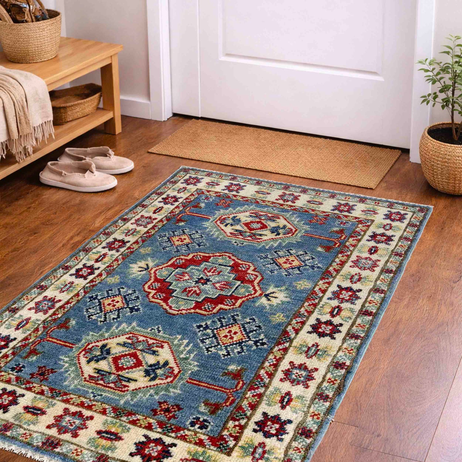 Hand knotted Kazak Rugs 1' 9" x 2' 11" ft / 54 x 90 cm - No. R37668