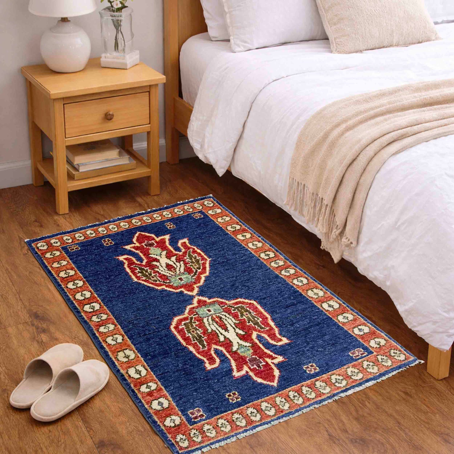 Hand Knotted Kazak Oriental Rug 2' 0" x 3' 0" ft / 60 x 92 cm - No. R37671