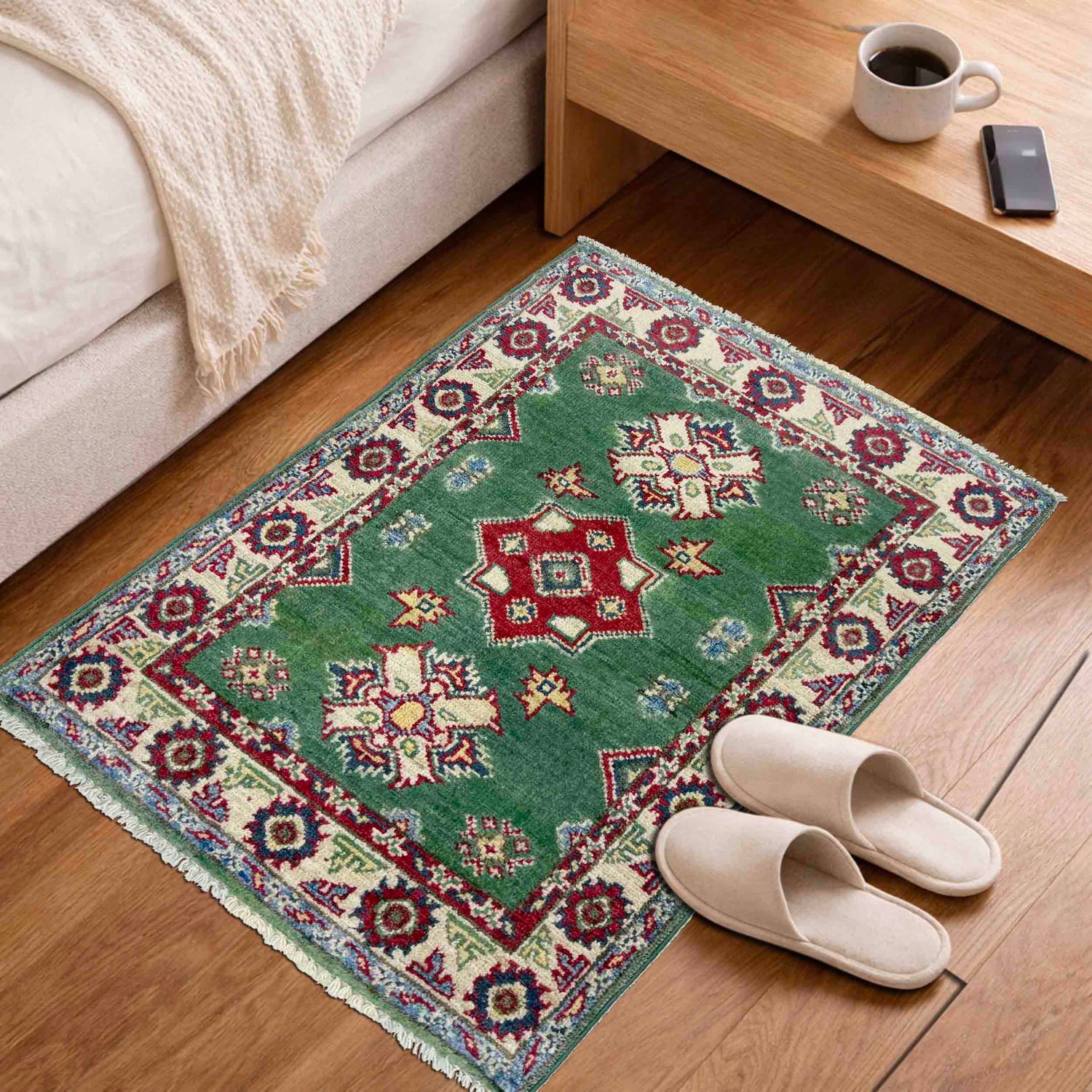 Oriental Kazak Rug 2' 0" x 2' 11" ft / 60 x 90 cm - No. R37673