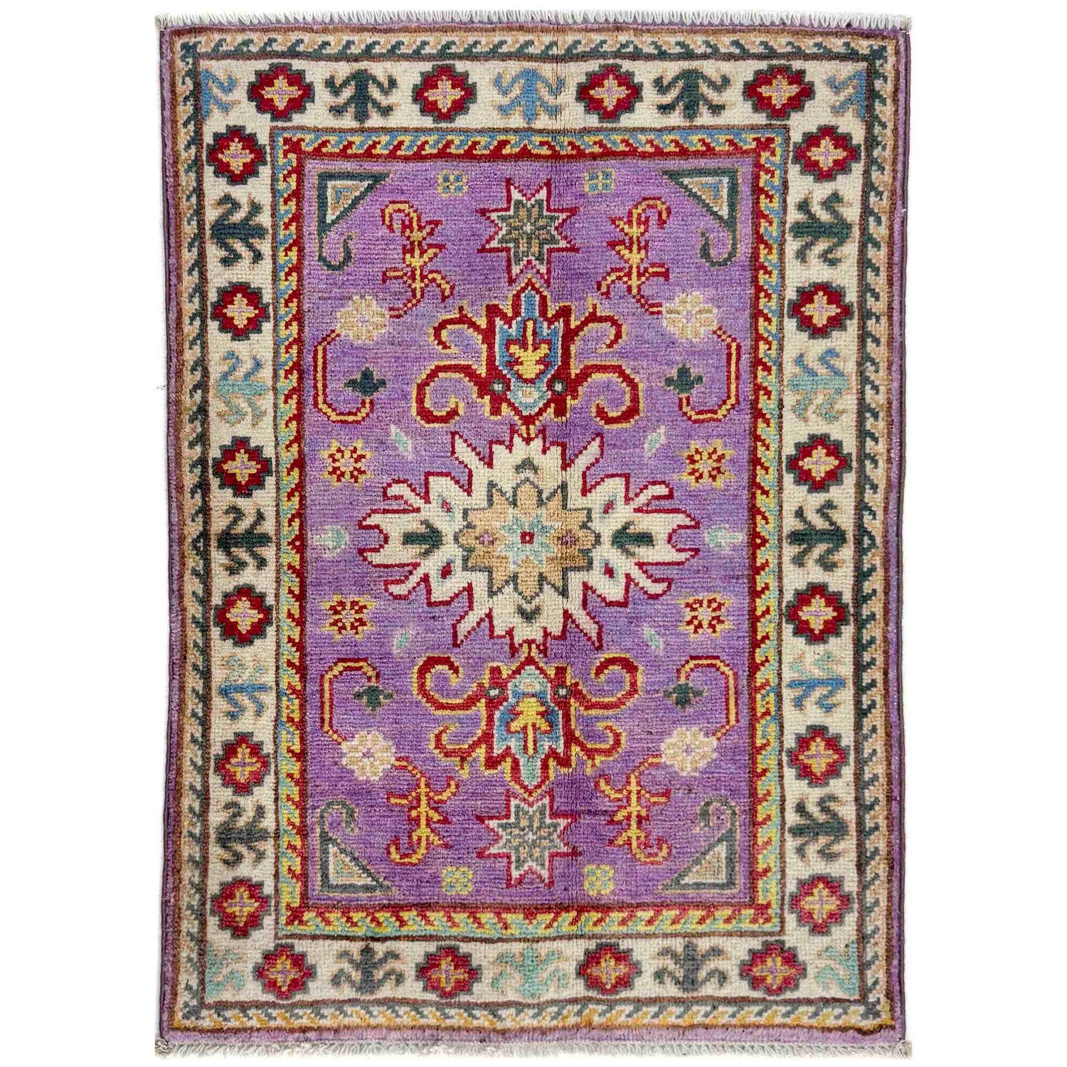 Pink Color Kazak Rug 1' 11" x 2' 9" ft / 59 x 83 cm - No. R37675
