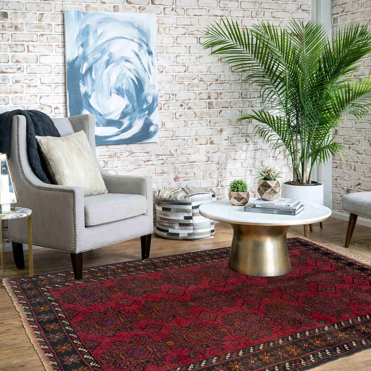 Baluch Small Size Rug 2' 10" x 4' 4" ft / 87 x 133 cm - No. R37680