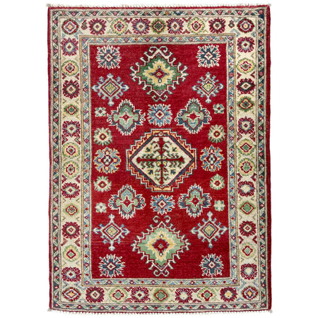 Handmade Kazak Area Rug 2' 7" x 3' 9" ft / 80 x 115 cm - No. R37704