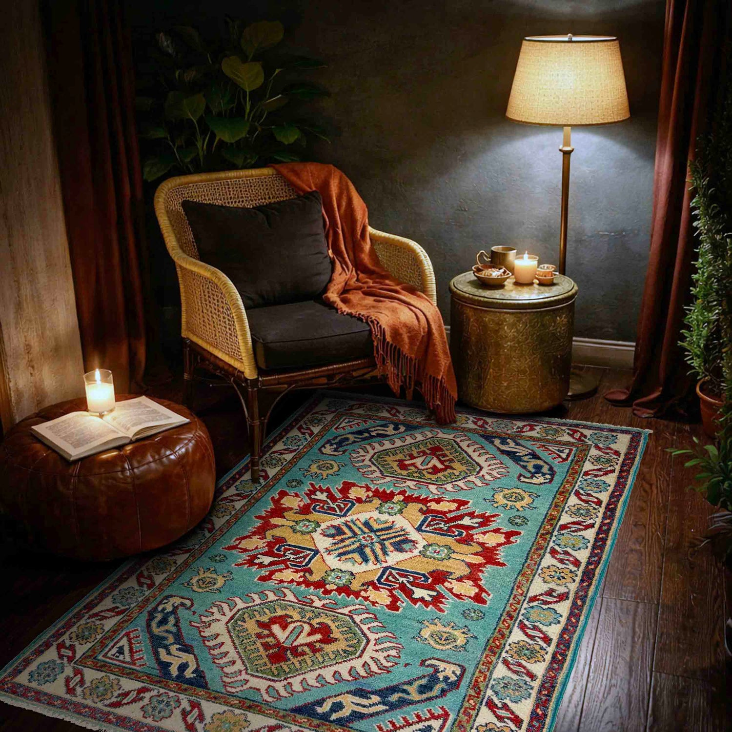 Hand Knotted Kazak Oriental Rug 2' 8" x 4' 0" ft / 82 x 121 cm - No. R37707