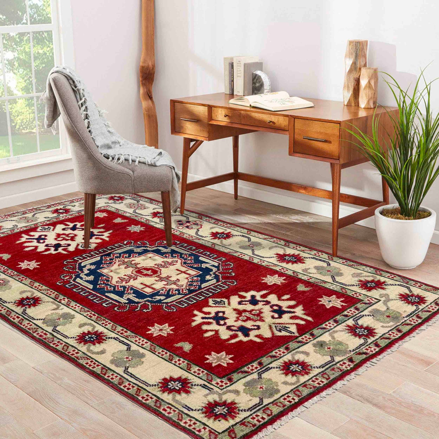 Oriental Kazak Rug 2' 8" x 3' 10" ft / 81 x 116 cm - No. R37709