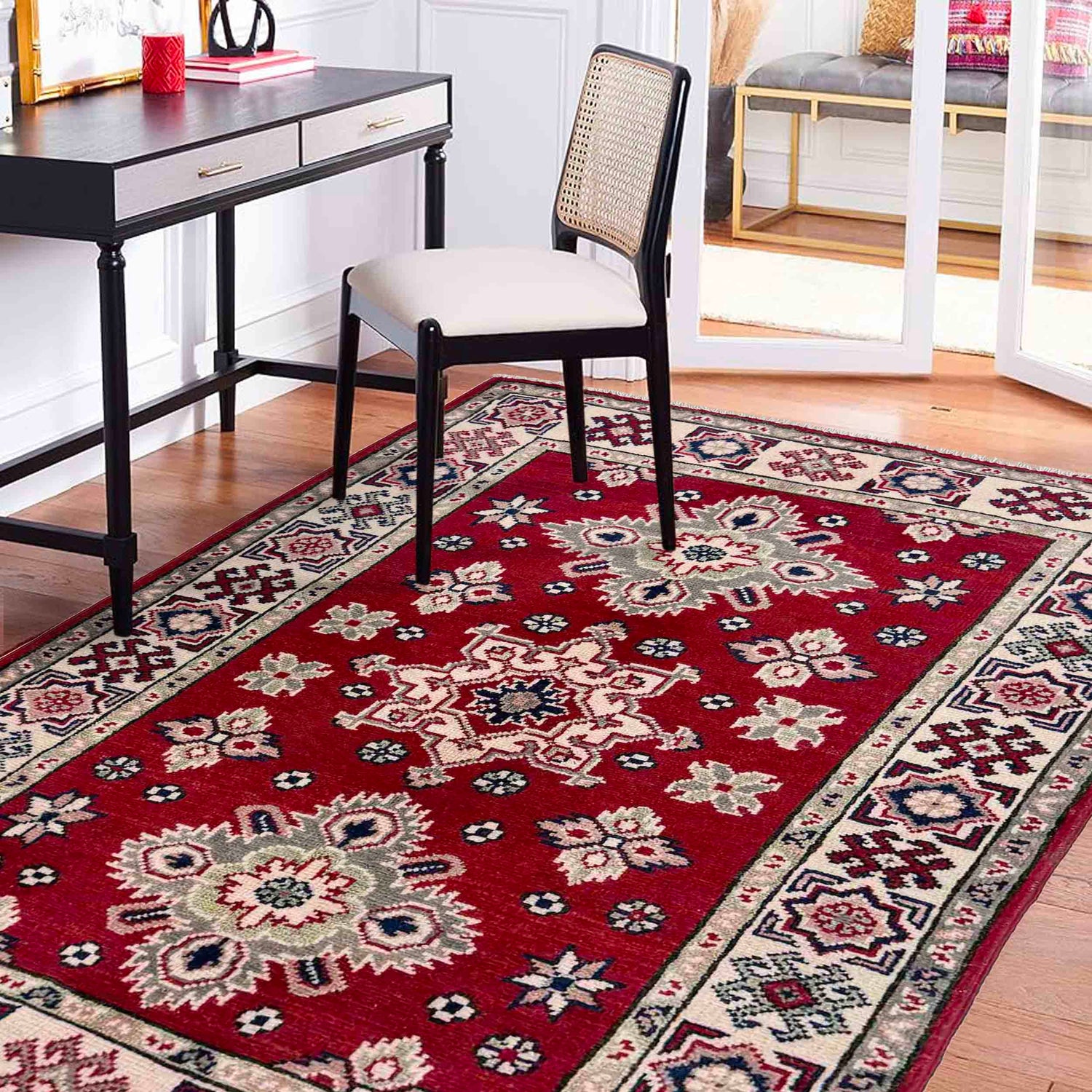 Red Color Kazak Rug 2' 7" x 4' 0" ft / 80 x 122 cm - No. R37710