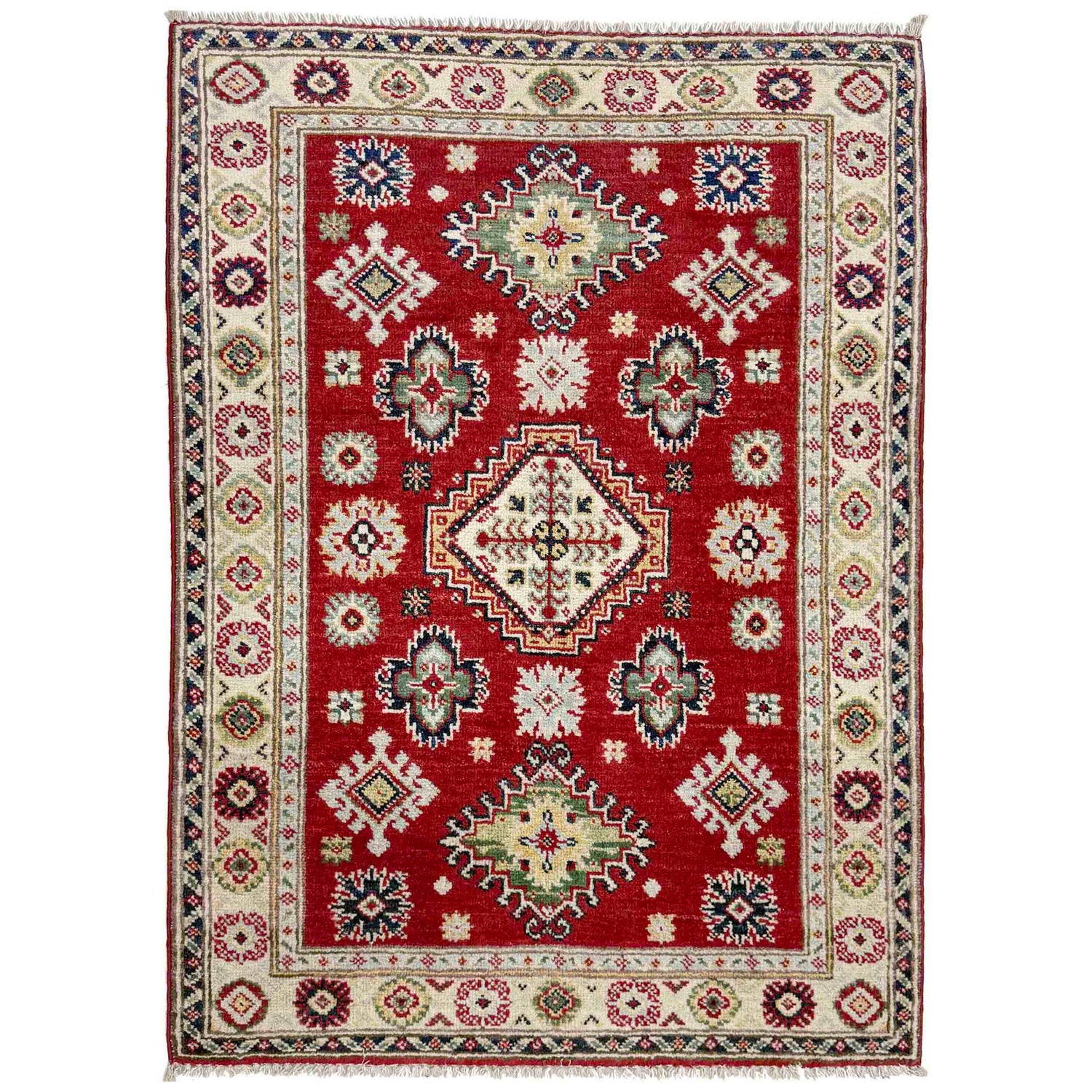Hand Knotted Kazak Oriental Rug 2' 9" x 3' 11" ft / 85 x 120 cm - No. R37711