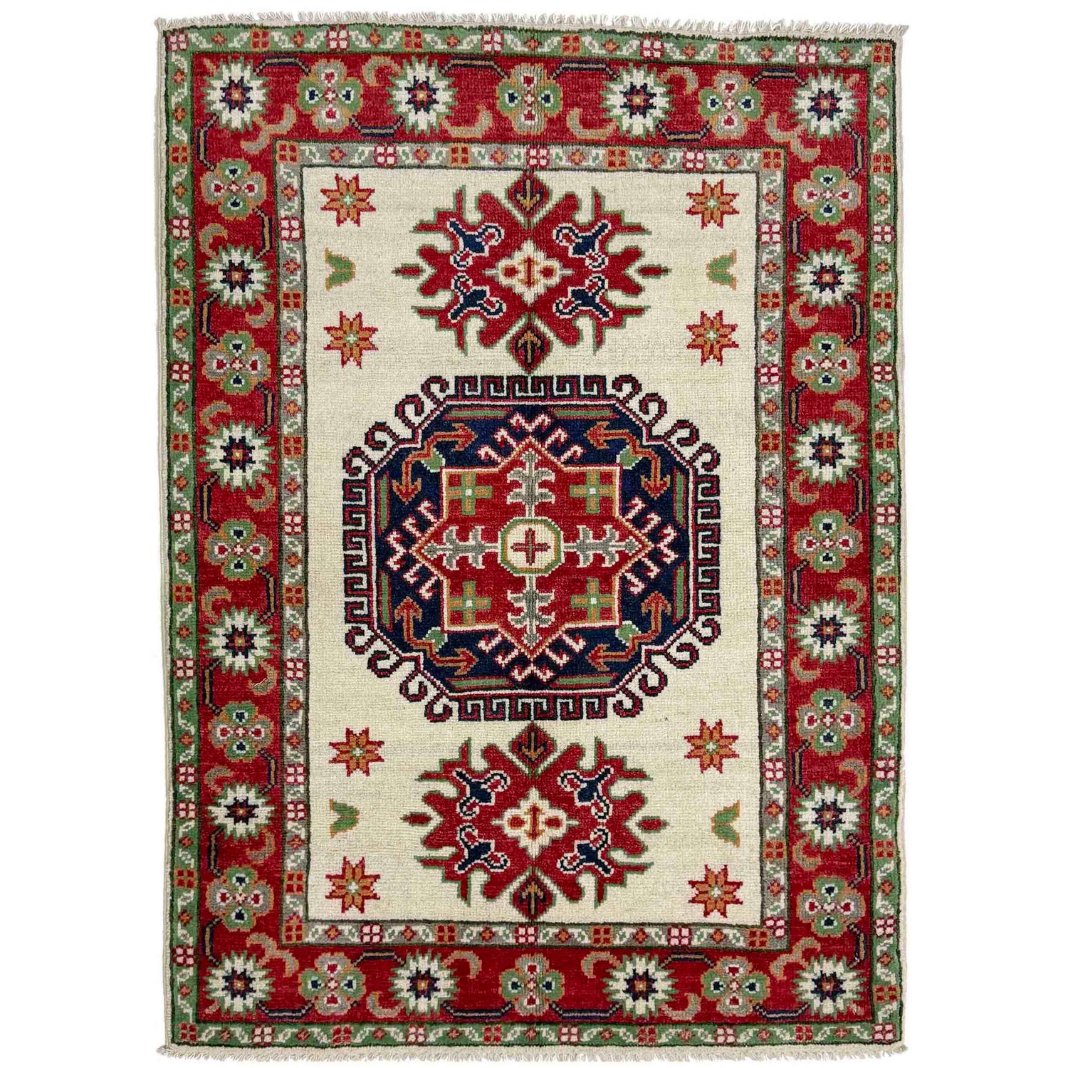 Hand Knotted Kazak Oriental Rug 2' 11" x 4' 1" ft / 90 x 125 cm - No. R37713