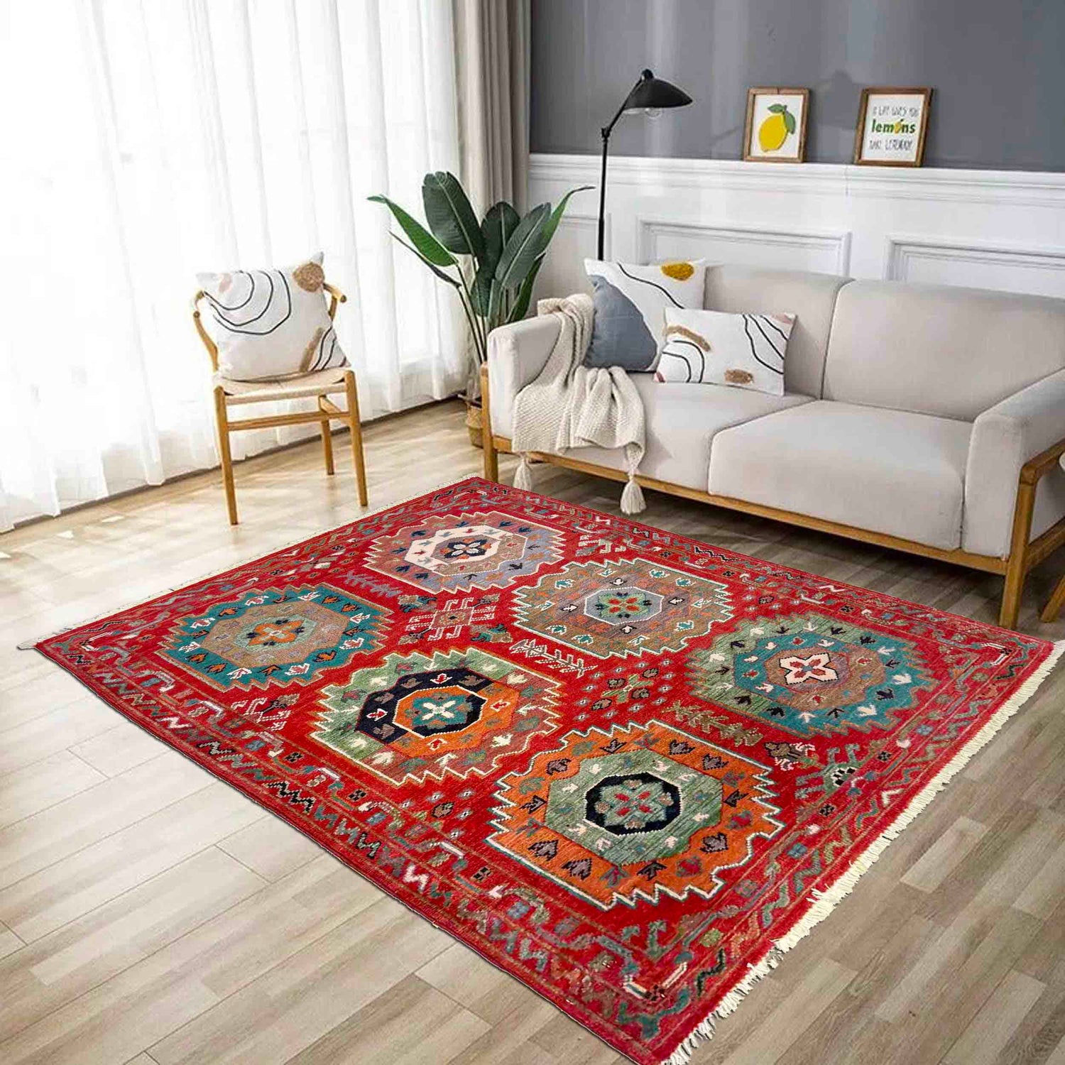 Afghan Oriental Style Waziri Rug 2' 9" x 4' 0" ft / 84 x 123 cm - No. R37716
