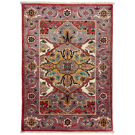 Hand Knotted Persian Design Heriz Rug 2' 9" x 4' 1" ft / 83 x 125 cm - No. R37717