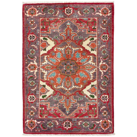 Multi Color Heriz Design Rug 2' 9" x 4' 0" ft / 84 x 122 cm - No. R37719