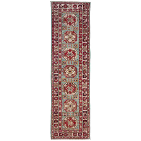 Gray Color Kazak Runner Rug 2' 7" x 9' 9" ft / 80 x 298 cm - No. R37721