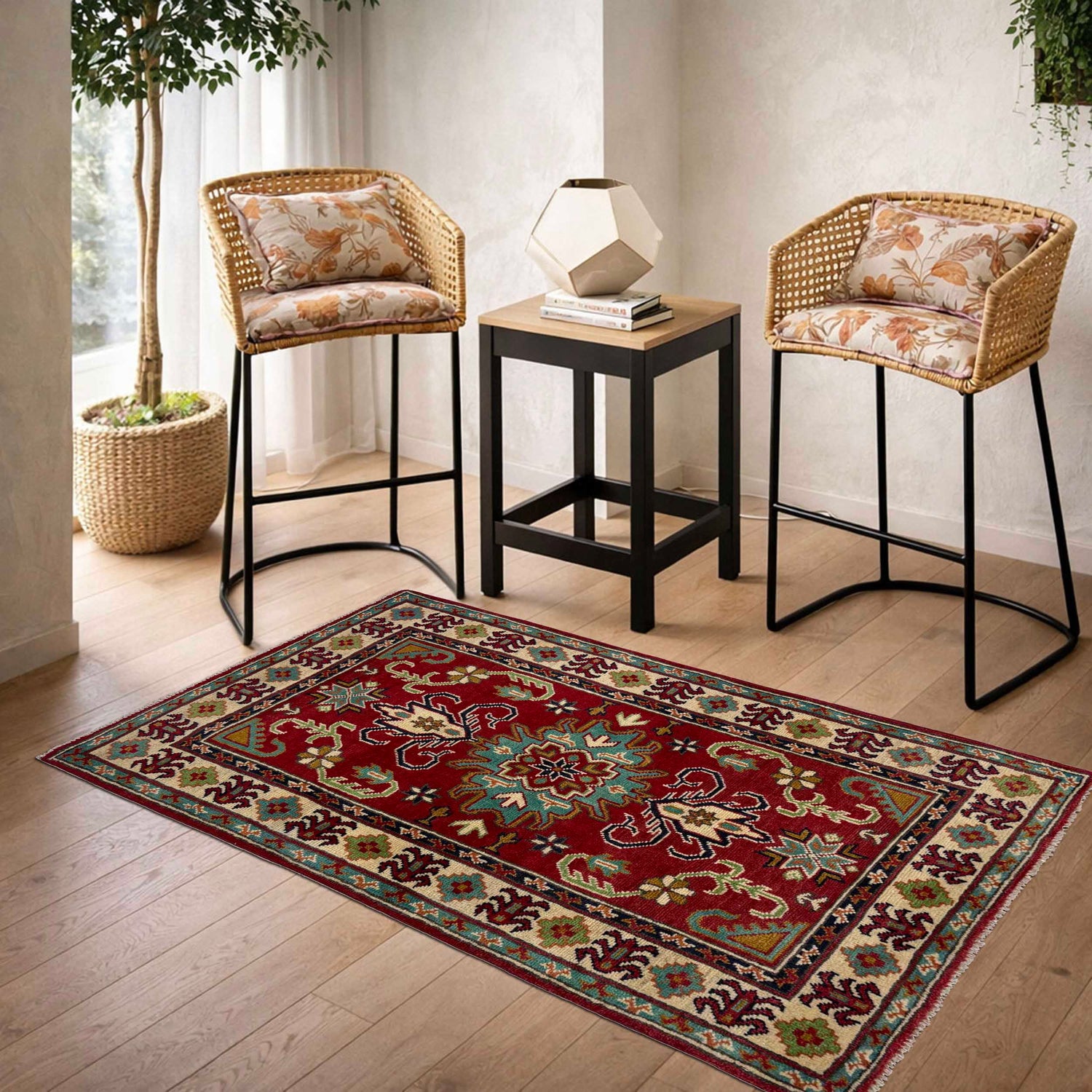 Red Color Kazak Rug 2' 7" x 4' 3" ft / 80 x 130 cm - No. R37722