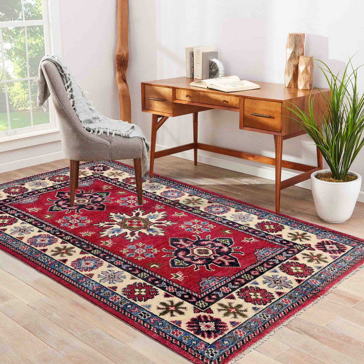 Oriental Kazak Rug 2' 7" x 4' 1" ft / 80 x 124 cm - No. R37723