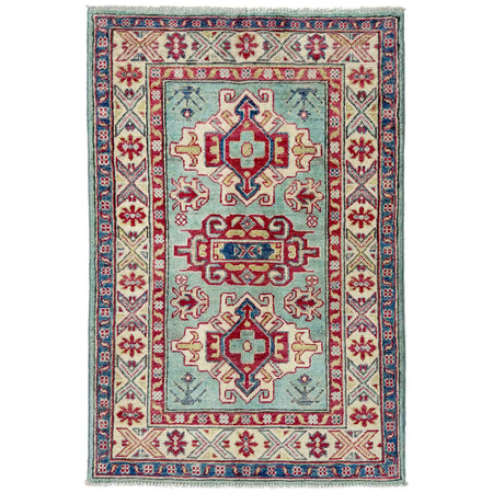 Handmade Kazak Area Rug 2' 7" x 4' 1" ft / 80 x 125 cm - No. R37725