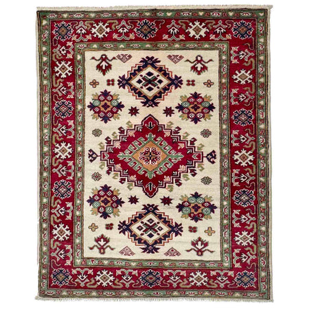 Hand knotted Kazak Carpet 3' 2" x 4' 3" ft / 97 x 129 cm - No. R37729