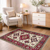 Hand knotted Kazak Carpet 3' 2" x 4' 3" ft / 97 x 129 cm - No. R37729