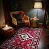Handmade Kazak Area Rug 3' 3" x 4' 10" ft / 99 x 148 cm - No. R37734
