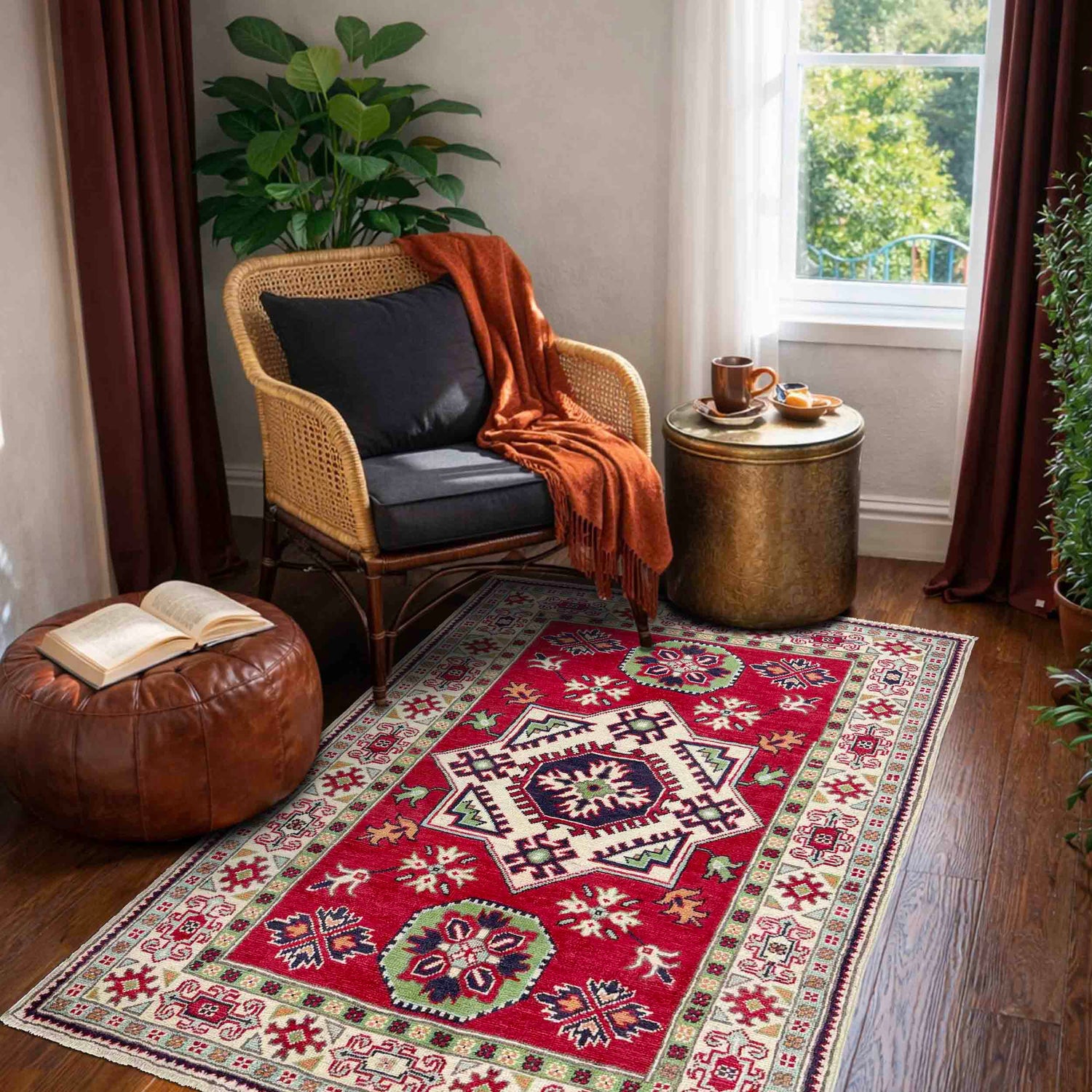 Oriental Kazak Rug 3' 3" x 5' 0" ft / 100 x 152 cm - No. R37735
