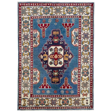 Hand Knotted Kazak Oriental Rug 3' 3" x 4' 9" ft / 98 x 145 cm - No. R37738