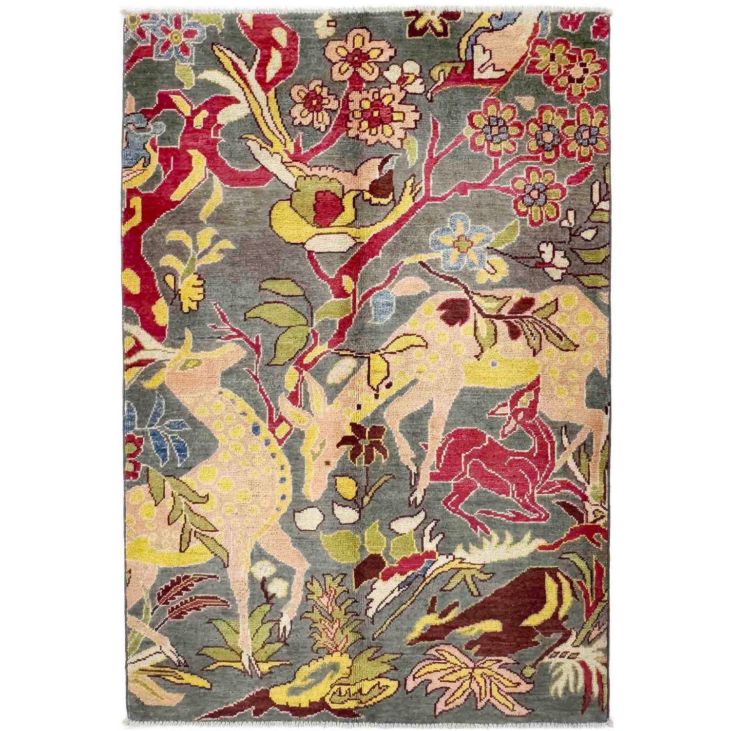 Handmade Picture Area Rug 3' 3" x 4' 10" ft / 100 x 148 cm - No. R37739