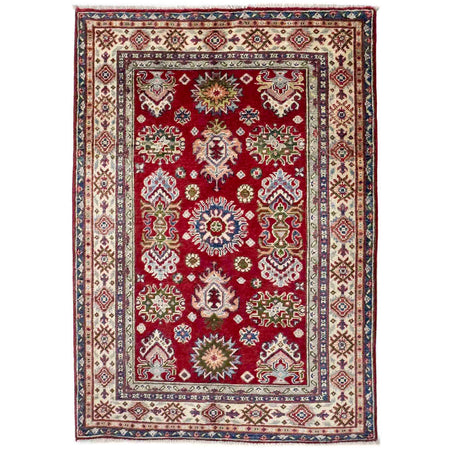 Red Color Kazak Rug 3' 6" x 5' 0" ft / 107 x 152 cm - No. R37740