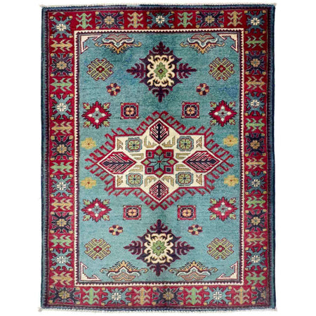 Hand knotted Kazak Rugs 3' 2" x 4' 8" ft / 97 x 142 cm - No. R37741